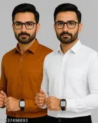 Polycotton Solid Shirts for Men, Multicolor 