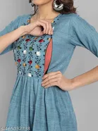 Botanical Embroidered Maternity Kurti 