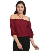 Polyester Solid Top for Women 