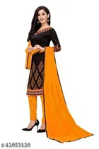Crepe Printed Unstitched Suits Fabric for Women 
