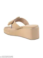 Shoetopia Solid Sandals Beige Size 4