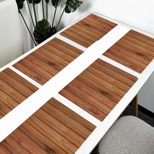 PVC Printed Dining Table Placemats (Multicolor, 30x45 cm) (Pack of 6)