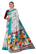 Mysore Silk Printed Saree for Women 