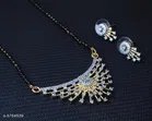 Alloy Mangalsutra with Earrings for Women 
