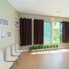 Polyester Blackout Plain Brown Window Curtain 5ft Pack of 1