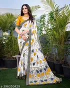 Georgette Printed Saree for Women, Multicolor 