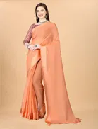 Chiffon Solid Saree for Women 