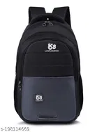 Nylon Backpack for Men & Women, Black