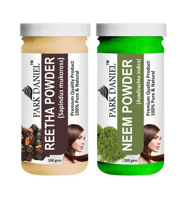 Park Daniel Pure & Natural Reetha & Neem Powder (Pack Of 2, 100 g) (SE-208)