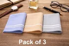 Cotton Handkerchiefs for Men, Multicolour, Pack of 3
