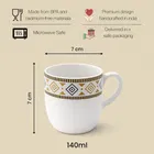 Ceramic Tea & Coffee Cup, White, Pack of 6 