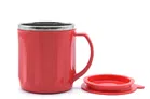ANJANI Steel Red Coffee Mug (250 ml, Pack of 1)