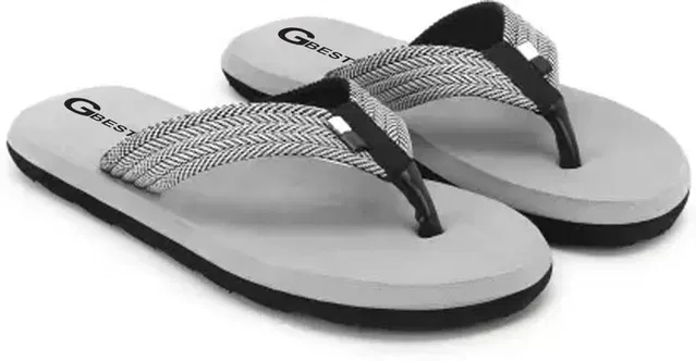 G-Best Slippers for Men (Grey, 6)