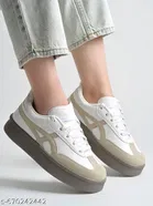 Solid Synthetic Slip-on Sneakers 