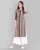 Crepe Striped Kurti for Women 