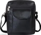 Faux Leather Sling Bags for Men (Black)
