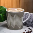 6 Pcs Ceramic Tea & Coffee Cup Set - Marble Finish