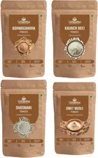 Vedaartha Ashwagandha, Shatavari, Swet Musli, Kaunch Beej Powder, Pack of 4 