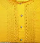 Cotton Blend Embroidered Kurta with Pyjama for Men 