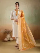 Rayon Printed Kurta with Pant & Dupatta for Women 