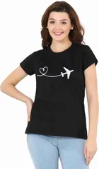 Round Neck Printed T-Shirt for Women 