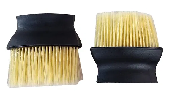 Car Cleaning Soft Brush (Beige & Black, Pack of 2)