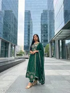 Printed Anarkali Kurta Set for Women 