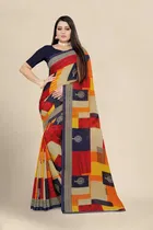 Georgette Printed Saree for Women 