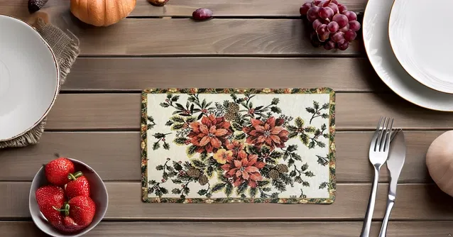 PVC Placemats for Dining Table (Multicolor, Pack of 6)