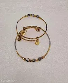 Bangles for Woman, Gold, Free Size for Women, Pack of 2