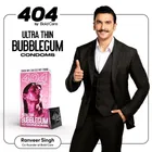 Bold Care 404 Super Ultra Thin Bubblegum Flavored Condoms, 10 Pcs