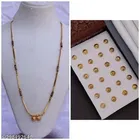 Alloy Mangalsutra with 12 Pair Earrings for Women 