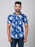 Lycra solid Shirt for Men, Cloud Blue 