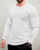 Round Neck Solid T-Shirt for Men 