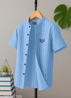 Self Design Cotton Blend Short Sleeve Polo for Boys 