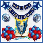 Bat Man Theme Birthday Decoration,Navy Blue,Set Of 1