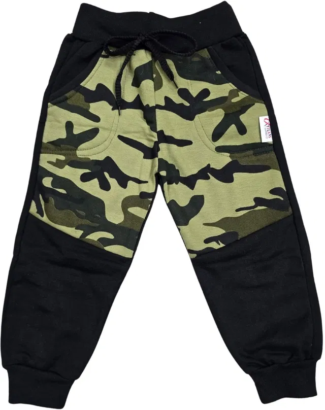 Woolen Printed Winter Trackpants for Boys (Green, 2-3 Years)