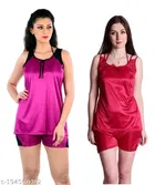 Satin Nightdress Set for Women 