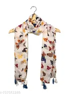 Poly Chiffon Scarves for Women, Multicolor, Pack of 2