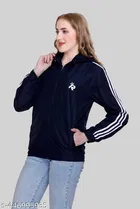 Nylon Solid Jackets for Women 