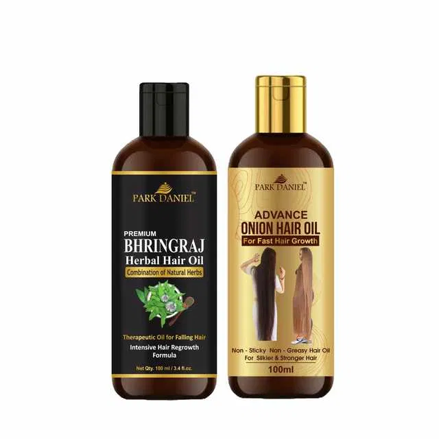 Park Daniel Bhringraj Herbal Hair Oil & Advance Onion Hair Oil (Pack of 2, 100 g) (SE-1473)