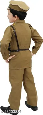 Poly Cotton Solid Police Costume for kids 
