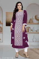 Georgette Embroidered Kurti for Women 