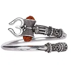 Designer Silver Oxidized Shiva Trishul Bracelet for Men & Boys 