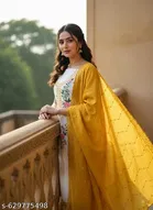 Embroidered Floral Palazzo Suit Set 
