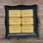 Plastic Plates for Kitchen, Black, Pack of 6