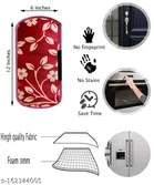KANUSHI Industries® Microwave / Oven Top Cover With 4 Utility Pockets + 1 Pc Handle Cover 