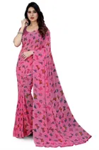 Georgette Printed Saree for Women 