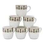 Ceramic Tea & Coffee Cup, White, Pack of 6 