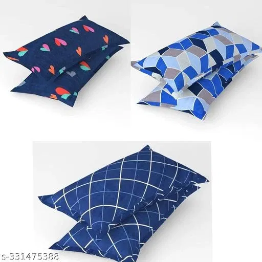 Cotton Pillow Covers (Multicolor, 17x27 inches) (Pack of 6)